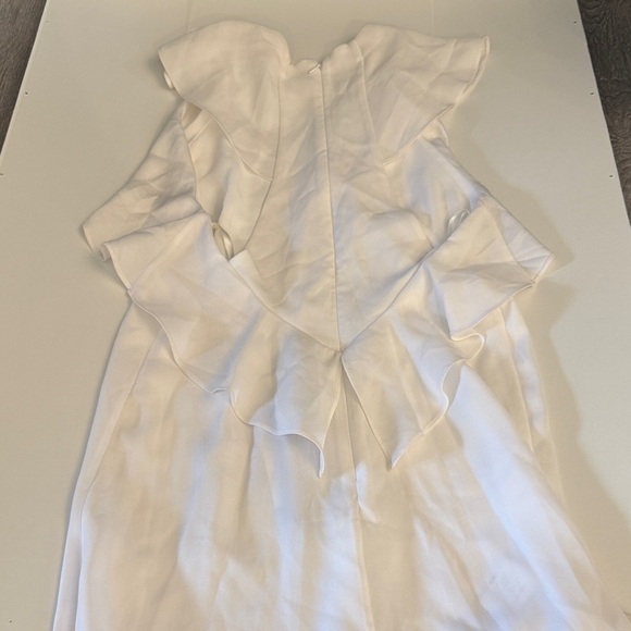 BCBGMaxAzria Ivory Ruffle Shift Dress - Picture 8 of 8